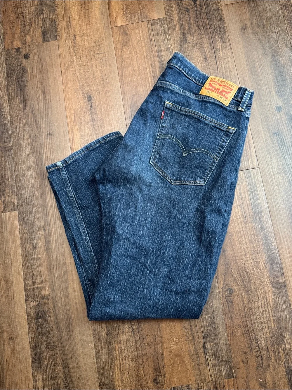 Levi's Men's Straight Jeans in Indigo Blue Denim